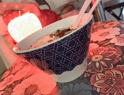 富士山の丼皿🗻を使用（早ゆでス−プパスタ）